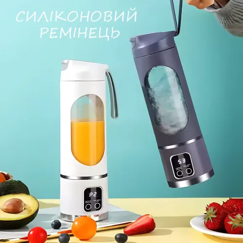 Електро блендер AND LY-638 з 12 лезами, 450 мл, 1500 мА·год, портативний подрібнювач у пляшці, USB, 3 швидкості - фото 6