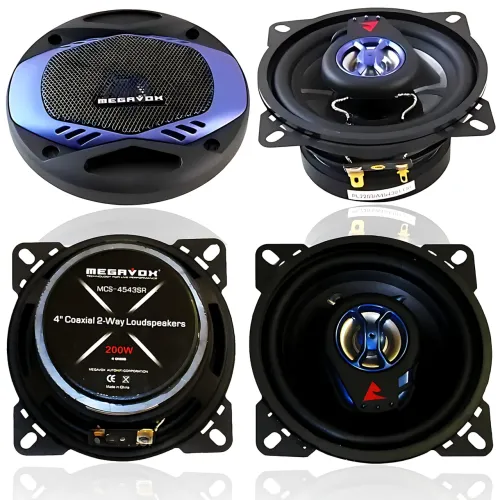 Автомобильные динамики Megavox MCS-4543SR 10 см, двухполосные коаксиальные динамики 4 200 Вт