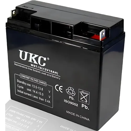 Аккумулятор компактный свинцово-кислотный UKC 12V/18A, гелевый АКБ - фото 2