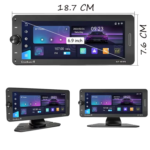 Портативный 7-дюймовый экран с Carplay, портативная стереосистема 601W в авто с и сенсорным экраном - фото 14