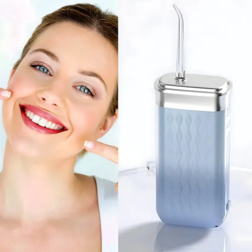 Ирригатор полости рта портативный с зарядкой от USB,  импульсный очиститель зубов LY-314 с 4 насадками - фото 16