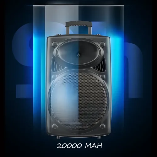 Портативная колонка Su-Kam BT 150D + 2 микрофона, большая колонка 12v\220v с Bluetooth на аккумуляторе - фото 16