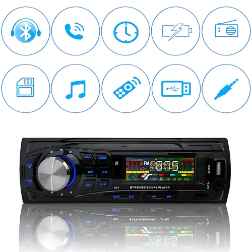 Автомагнитола MP3 JSD 306BT ISO со съемной панелью, 60Wx4, OEL-дисплей, трехполосный органайзер, FM, AUX, RCA