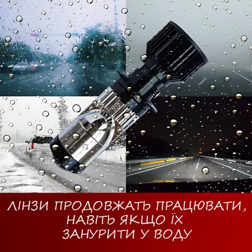 Светодиодные автомобильные лампы Y10 H4, авто LED лампа 70W, диаметр линзы 25 мм, белый свет 6000к, 9-16 В - фото 10