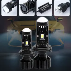 Светодиодные автомобильные лампы Y10 H4, авто LED лампа 70W, диаметр линзы 25 мм, белый свет 6000к, 9-16 В