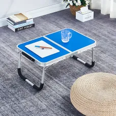 Складной компактный стол Folding table AND844-846 для ноутбука, пикника, кемпинга, белый Синий