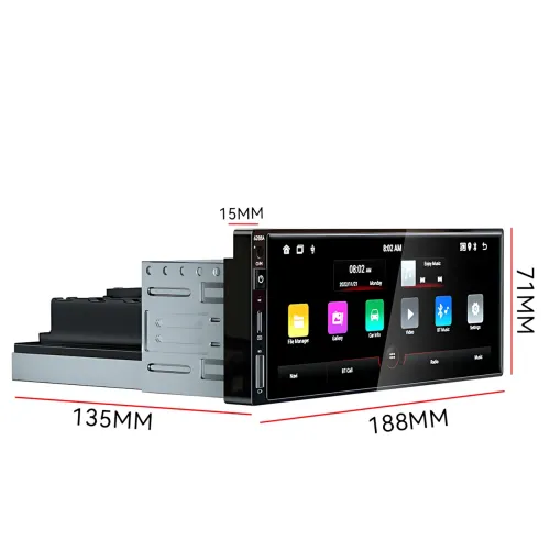 ​​​​​​​Автомагнитола 6288A 1din, на Android, 2/32Gb, 4х60W,с 6.9 экраном, GPS, WiFi, Dual Zone, Bluetooth - фото 18