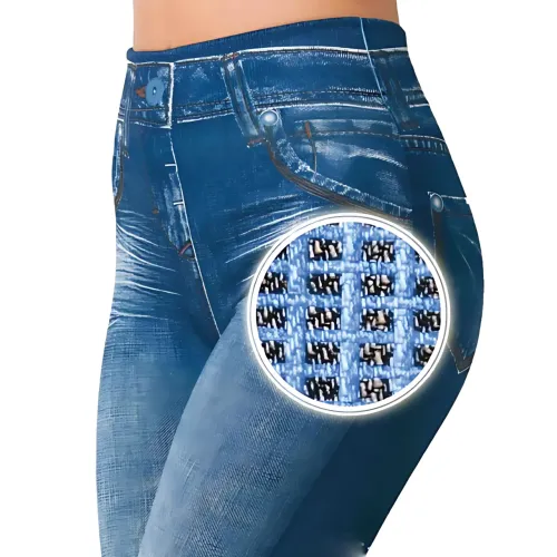 Джеггинсы Slim`N Lift jeggings Caresse Jeans, утягивающие леггинсы для моделирования фигуры, SM - 5XL, черный - фото 12