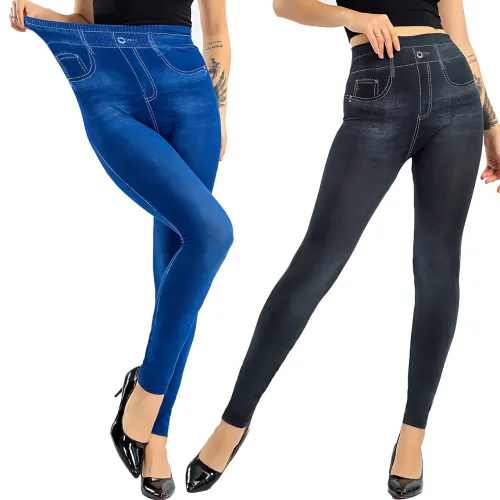 Джеггинсы Slim`N Lift jeggings Caresse Jeans, утягивающие леггинсы для моделирования фигуры, SM - 5XL, черный - фото 6