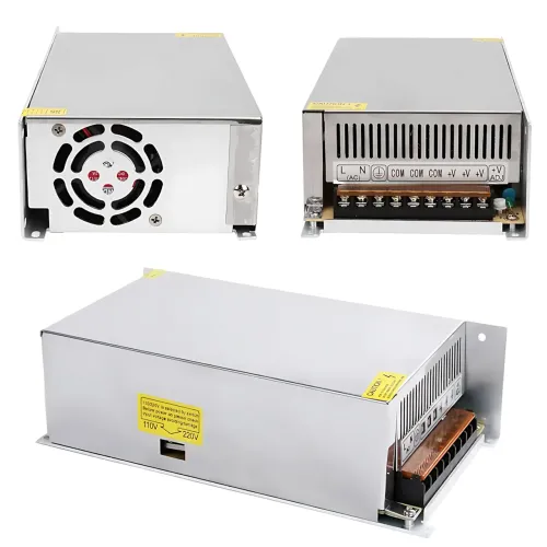 Блок питания адаптер 12V 50A  METAL, импульсный инвертор питания 600W с вентилятором, трансформатор LED лент - фото 2