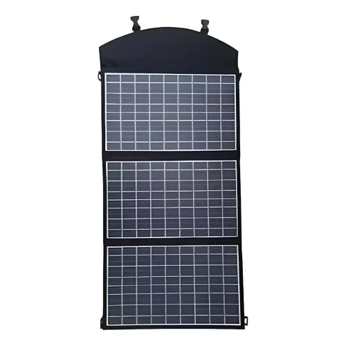 Складная Солнечная Панель 100W с тремя секциями, портативная солнечная панель с монокристаллической батареей - фото 2