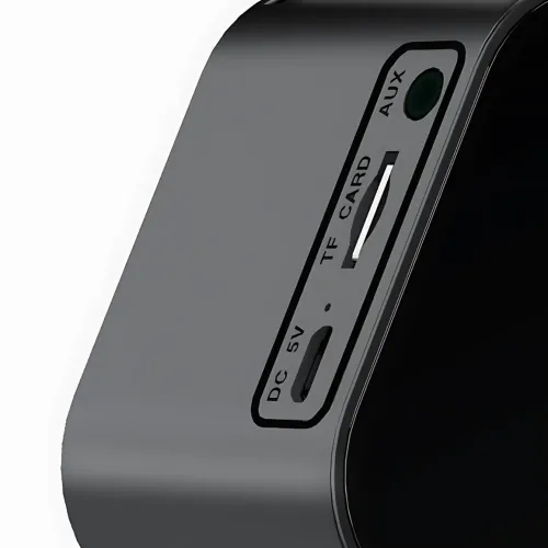 Зеркальная мобильная колонка с часами Q5 BT, 3W, Bluetooth, 2000 мАч, ЖК-дисплей, FM-радио, будильник, TF - фото 6