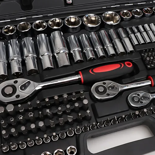 Набор инструментов piece sleeve set AND ES-216, комплект универсальных инструментов 216 предметов в кейсе - фото 10