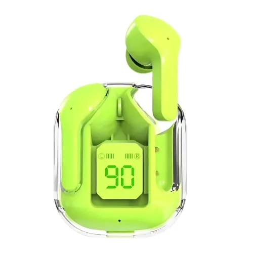 Бездротові навушники Bluetooth ultrapods з мікрофоном, 250 мА·год, сумісні з Android і Apple, діапазон 10 м Зелений - фото 2