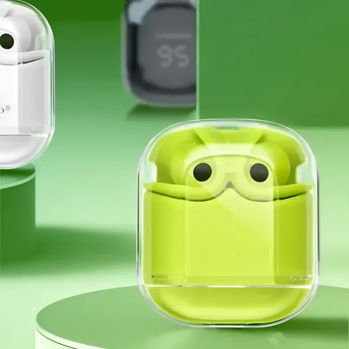 Бездротові навушники Bluetooth ultrapods з мікрофоном, 250 мА·год, сумісні з Android і Apple, діапазон 10 м Зелений - фото 6