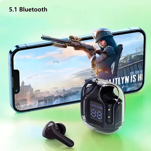 Бездротові навушники Bluetooth ultrapods з мікрофоном, 250 мА·год, сумісні з Android і Apple, діапазон 10 м Блакитний - фото 16