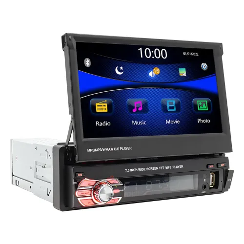 Авто магнитола SWM 9612G с выдвижным экраном 7'', Bluetooth Car Stereo, 1DIN, с камерой заднего вида - фото 4