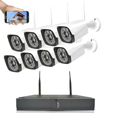 Домашний комплект видеонаблюдения DVR KIT-6678 Wi-Fi, 8 камер, 1080P, IP67, ночная съёмка, P2P, Cloud