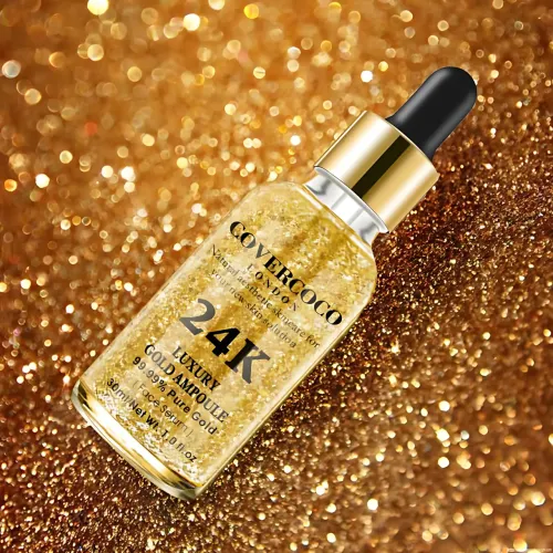Сироватка для обличчя 24k LUXURY GOLD AMPOULE, зволожувальна, просвітлювальна есенція, серум із гіалуроновою кислотою - фото 14