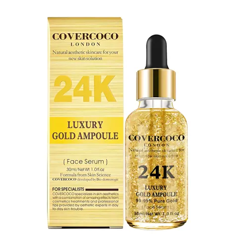 Сироватка для обличчя 24k LUXURY GOLD AMPOULE, зволожувальна, просвітлювальна есенція, серум із гіалуроновою кислотою - фото 2