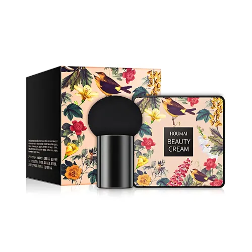 Кушон Houmai Beauty Cream Concealer, спонж с bb крем-пудрой светлый бежевый - фото 12
