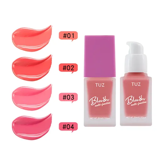 Кремовий мультитаскер TUZ Liquid Blush Brightens, з матовим фінішем, водонепроникний, 20 мл, 4 відтінки Червоний - фото 8