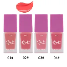 Кремовый мультитаскер TUZ Liquid Blush Brightens, с матовым финишем, водонепроницаемый, 20 мл, 4 оттенка Красный
