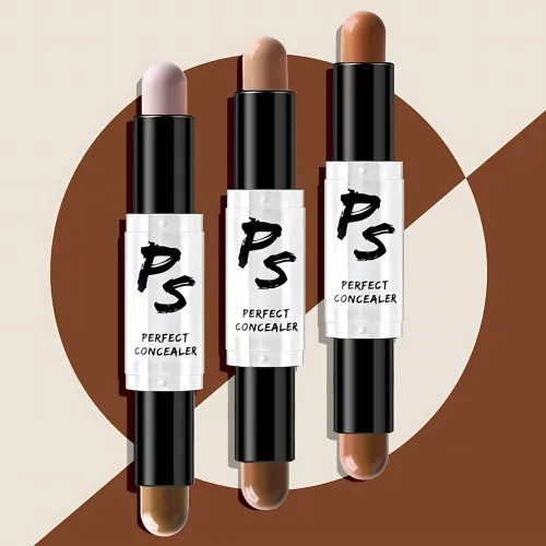 Хайлайтеры для лица Highlight Stick 2в1, двухцветный консилер в стике для контуринга - фото 10