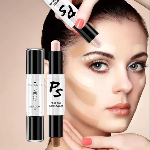 Хайлайтеры для лица Highlight Stick 2в1, двухцветный консилер в стике для контуринга - фото 18