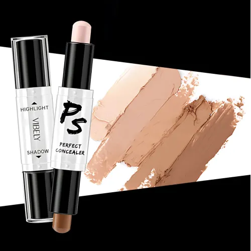 Хайлайтеры для лица Highlight Stick 2в1, двухцветный консилер в стике для контуринга