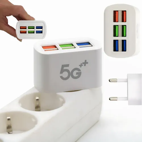 Многозарядное устройство на 6 USB портов с быстрой зарядкой 3.1A, ORIGINAL