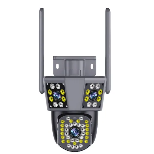 Уличная Wi-Fi камера видеонаблюдения 360°, 4MPx+4MPx+4MPx, 3 объектива, отслеживание движения, дуплекс - фото 2