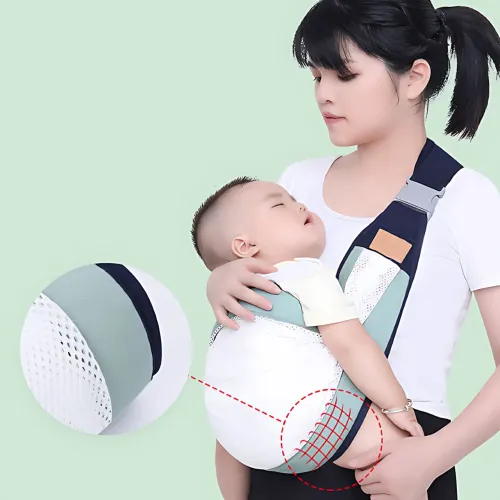 Рюкзак-переноска для новорожденных BABY SLING, дышащий анатомический кенгуру для младенцев и детей до 20 кг - фото 12