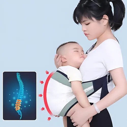 Рюкзак-переноска для новорожденных BABY SLING, дышащий анатомический кенгуру для младенцев и детей до 20 кг - фото 8