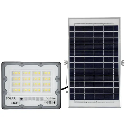 Вуличний прожектор на стовп із сонячною панеллю 200W JX 007, SOLAR ліхтар з датчиком руху та пультом - фото 2