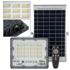 Уличный прожектор на столб с солнечной панелью 200W JX 007, SOLAR фонарь с датчиком движения и пультом