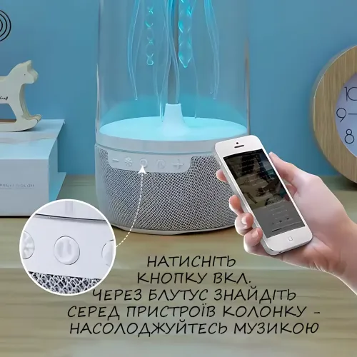 Портативна колонка Медуза з нічником, IPX67, Bluetooth 5.3, 500 мА·год, 3 Вт, Hands-free - фото 10