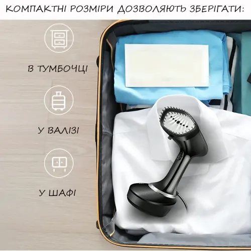 Отпариватель ручной BOMA Hand held steam iron BM-528, вертикальный отпариватель для одежды, 1500 Вт, с щеткой - фото 8