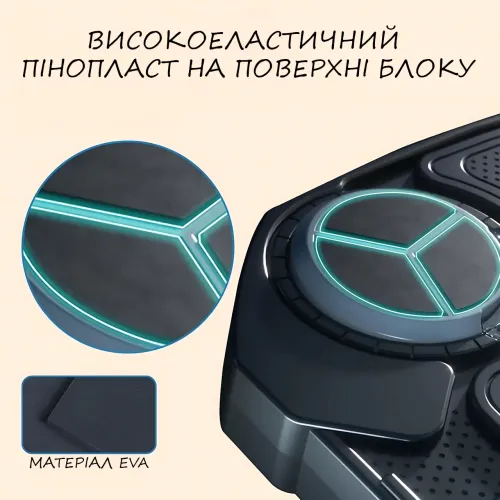 Настінна боксерська машина, розумна мішень для тренування реакції з музикою й підсвіткою, 32х27см - фото 3