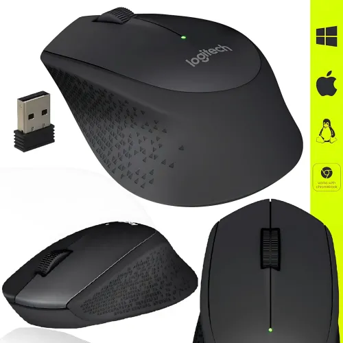 Беспроводная мышь Logitech M275, 1000 DPI, 2.4 ГГц, 10 м радиус действия, черный