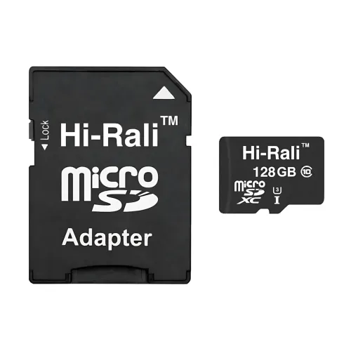 Карта памяти Hi-Rali MicroSDXC & Adapter, интерфейс UHS-3, скорость Class 10, объем 128Gb, Black - фото 3