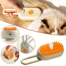 Паровая щетка-массажер 3 в 1, PET SPRAY MASSAGE BRUSH с паровым распылителем для вычесывания собак и кошек