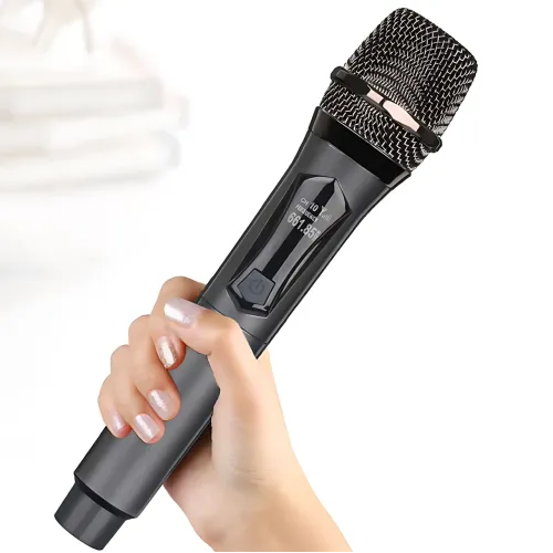 Мікрофон бездротовий із караоке, Bluetooth-мікрофон UHF TTD-M10 з дальністю дії до 50 м, сірий - фото 10