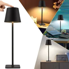 Настольная аккумуляторная лампа Cozy 5 Вт 5200mA, USB светильник IP-54, 3000K, в скандинавском стиле, черный