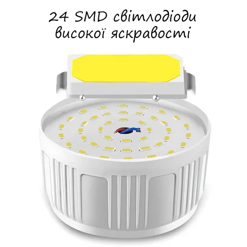 Аккумуляторный фонарь BL-2022, лампа для кемпинга с солнечной панелью и влагозащитой, 6 Вт, 5 режимов работы - фото 4