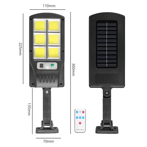 Уличный светильник на солнечной батарее с пультом Solar Street Light BK-240B-SMD, автономный LED фонарь - фото 9