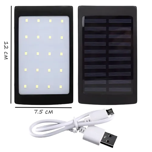 Solar Power Bank 9000 mAh, портативное зарядное устройство с фонариком, зарядка USB и от солнца - фото 9