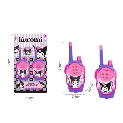 Комплект детских раций Kawaii Sanrio, игрушечный набор беспроводных раций для общения до 300 м, с фонариком - фото 8