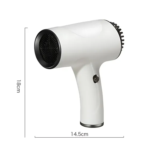 Беспроводной фен для волос Portable Hair Dryer, 2600 mAh, 500 Вт, с горячим и холодным обдувом и ионизацией - фото 8
