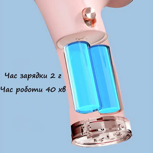 Беспроводной фен для волос Portable Hair Dryer, 2600 mAh, 500 Вт, с горячим и холодным обдувом и ионизацией - фото 3